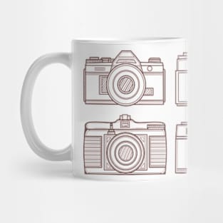 Cool Classic Camera Line Art Mug